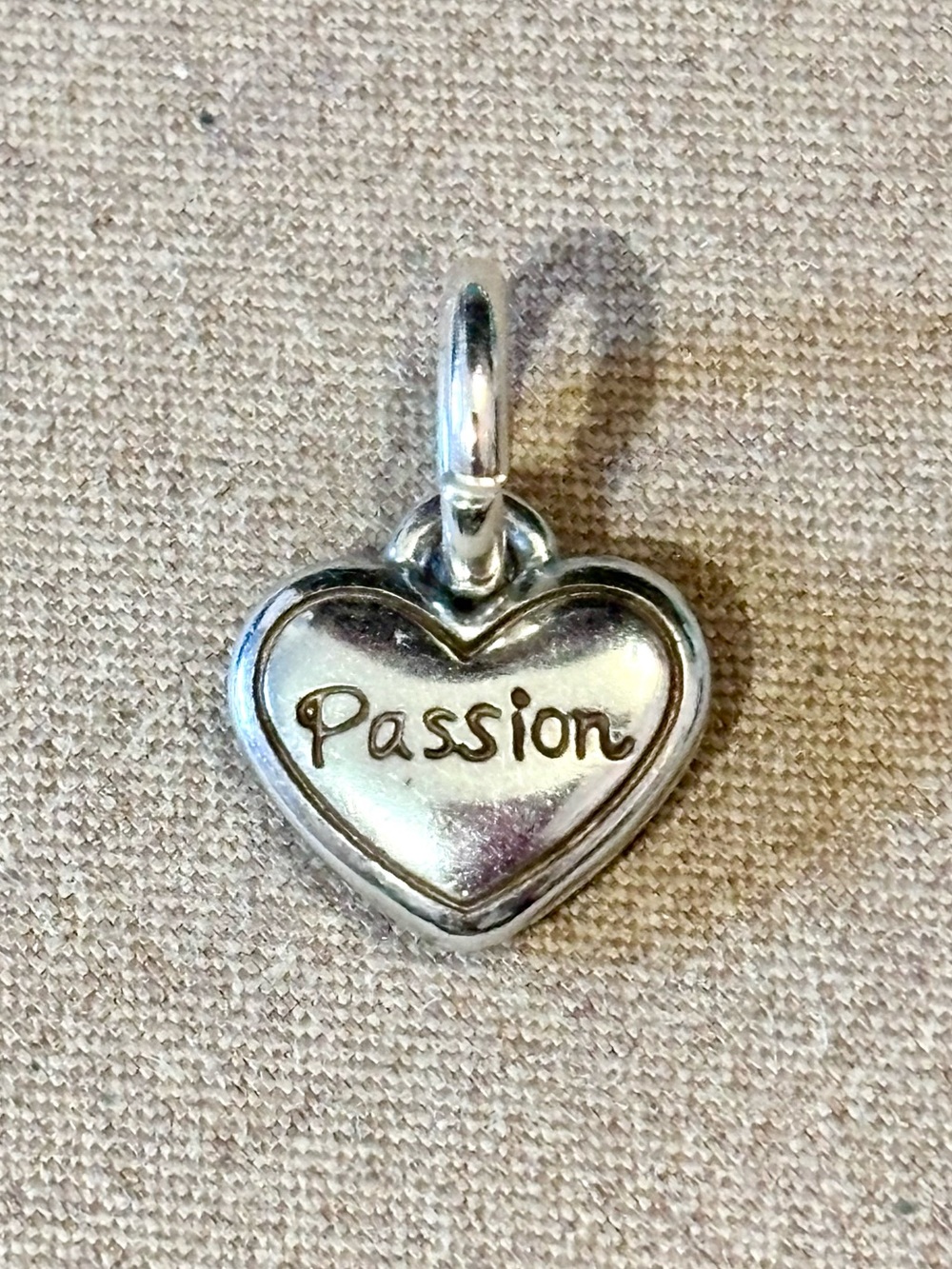 🆕 Brighton Go Red Passion heart charm Silver Custom made Word both sides